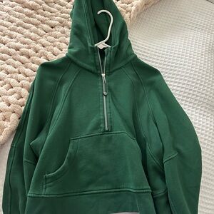 Forest green Lululemon scuba quarter zip